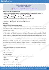 Đề số 5 - Đề kiểm tra giữa kì 2 - Tiếng Anh 11 mới